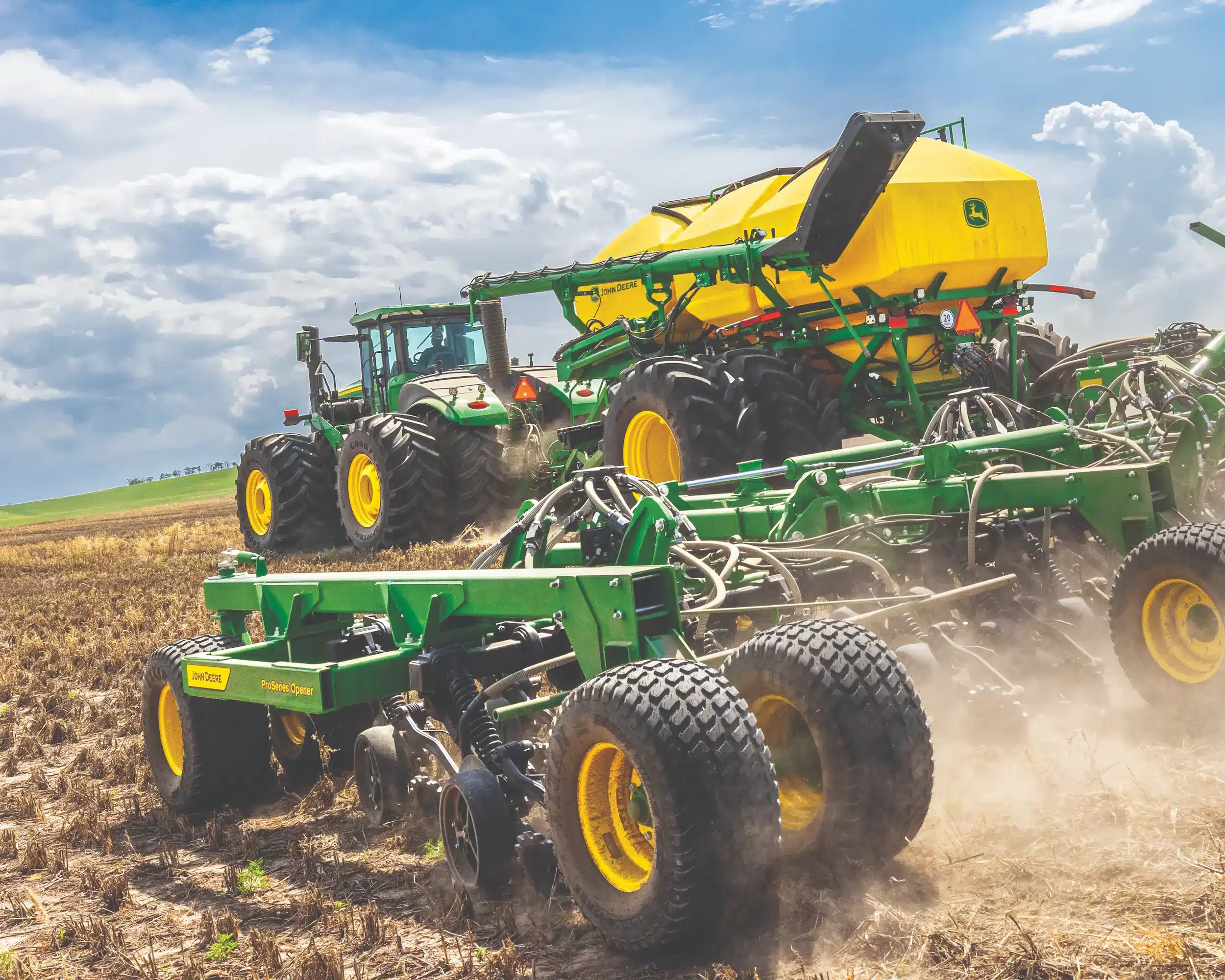 John Deere 9R 640 Tractor with C500L Air Seeding Drill John Deere 9R 640 Tractor with C500L Air Seeding Drill