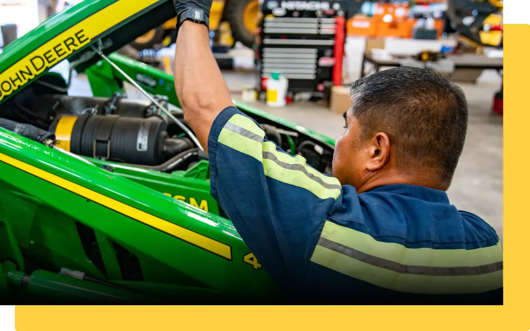 Man servicing equipment
