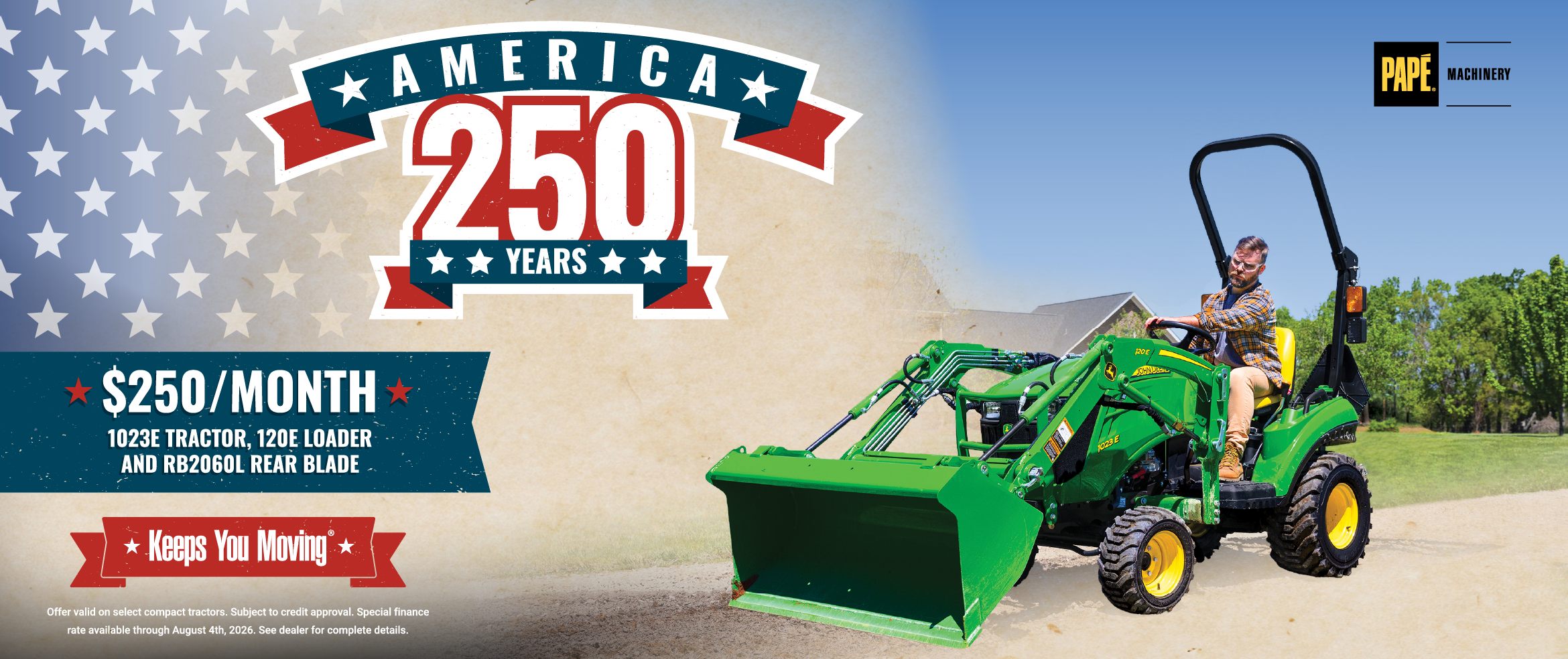 America's 250th Birthday Tractor Package